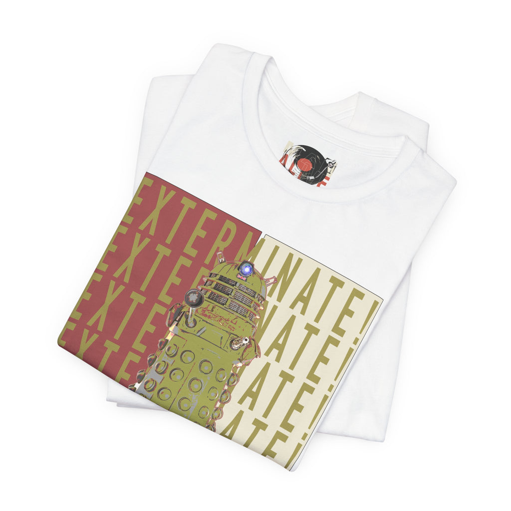 Dalek Exterminate Graphic Tee | Doctor Who Sci-Fi Robot Illustration
