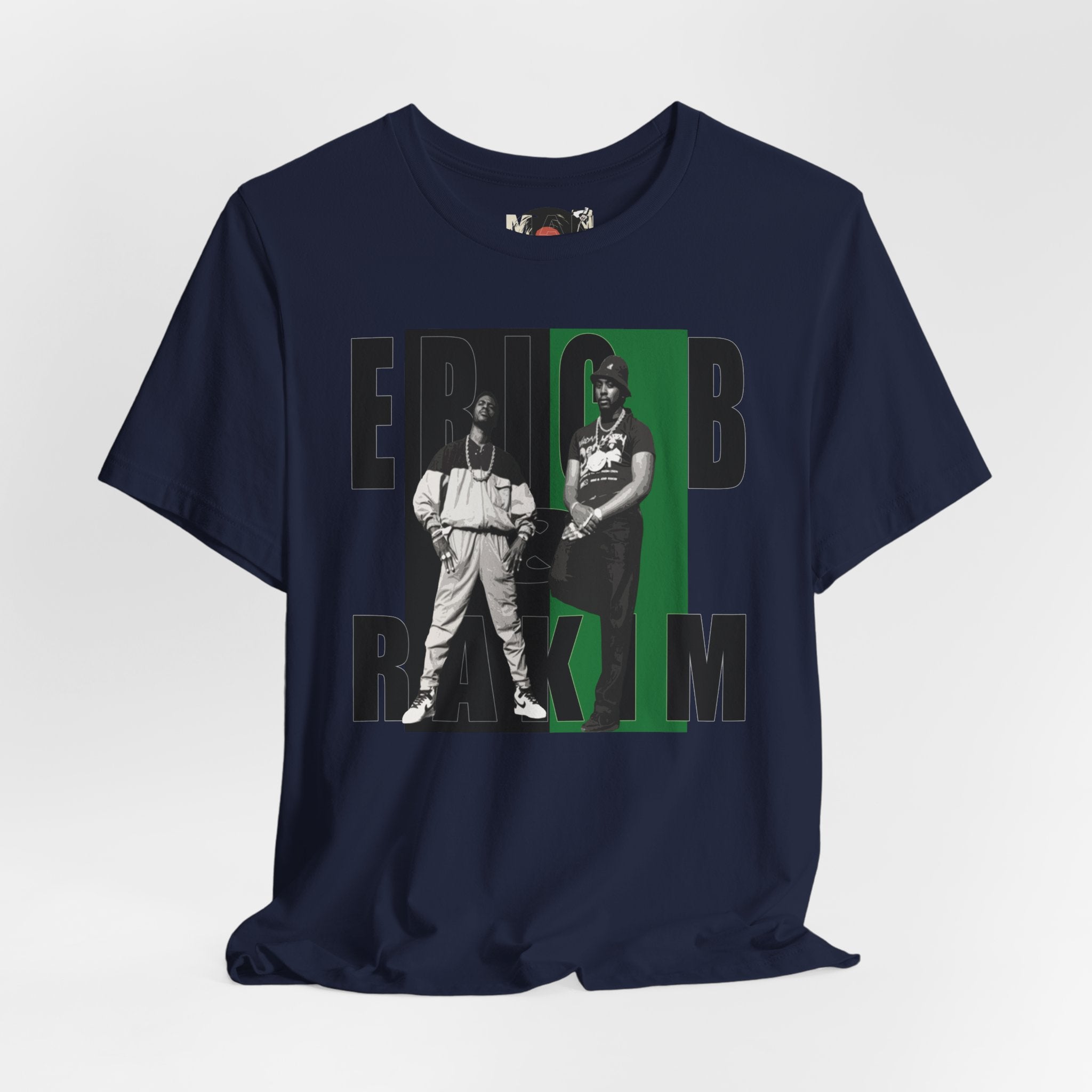Eric B & Rakim Hip Hop Duo Graphic Tee | Black Green Rap Photo Print