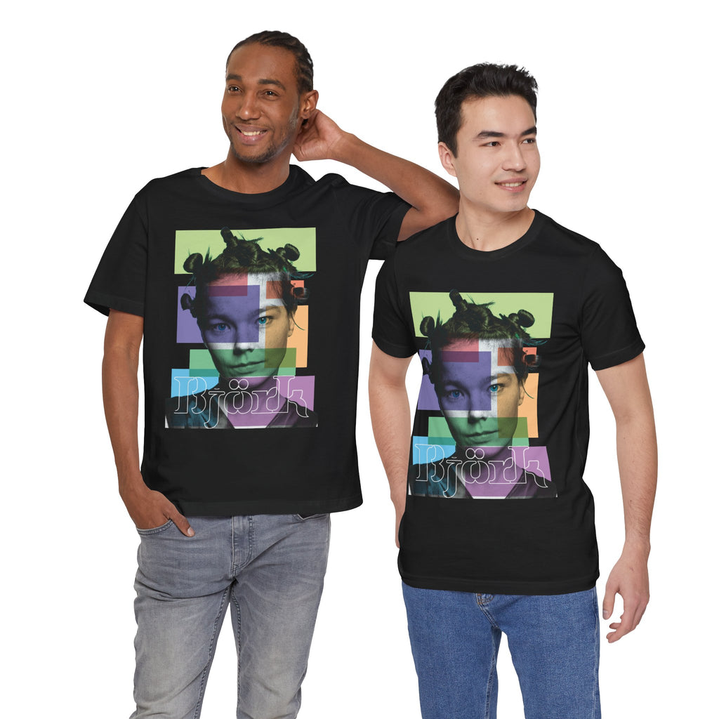 Bjork Portrait Pop Art Tee | Music Face Graphic T-shirt