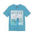 Getting Killed Geese band art T-Shirt | Retro portrait, blue line illustration
