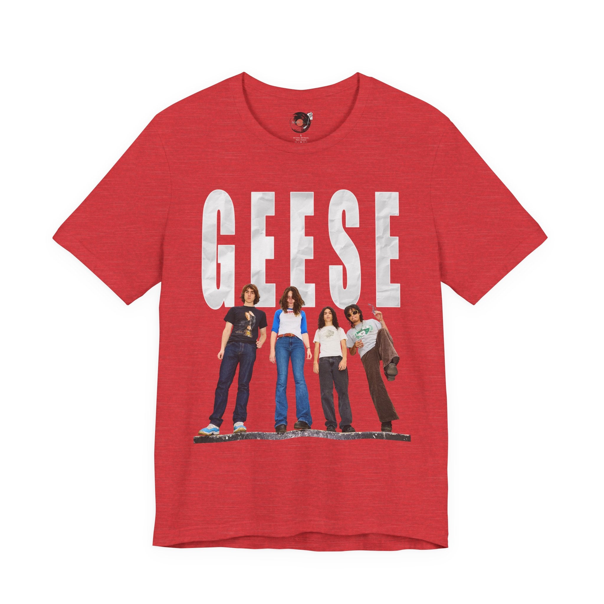 Geese Band Photo T-Shirt | Vintage Rock Tee, Group Photo Graphic