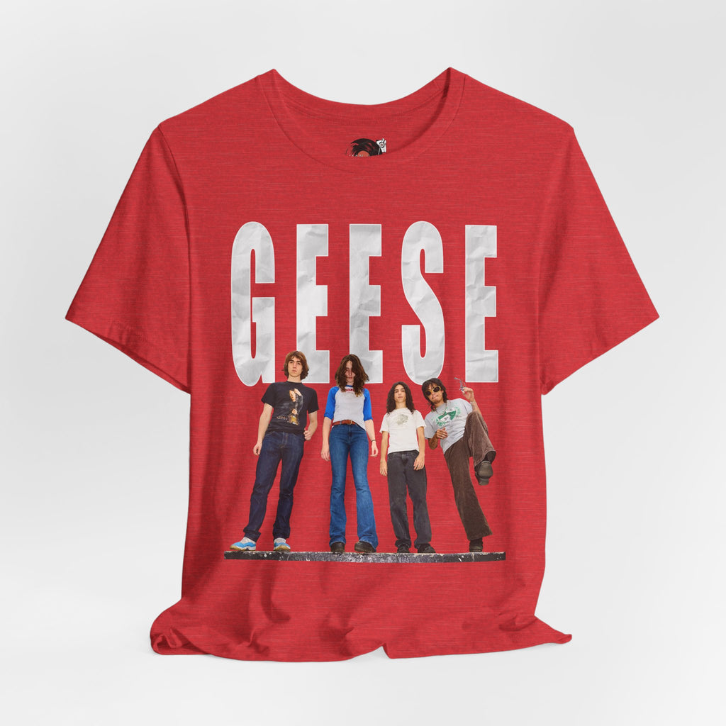 Geese Band Photo T-Shirt | Vintage Rock Tee, Group Photo Graphic