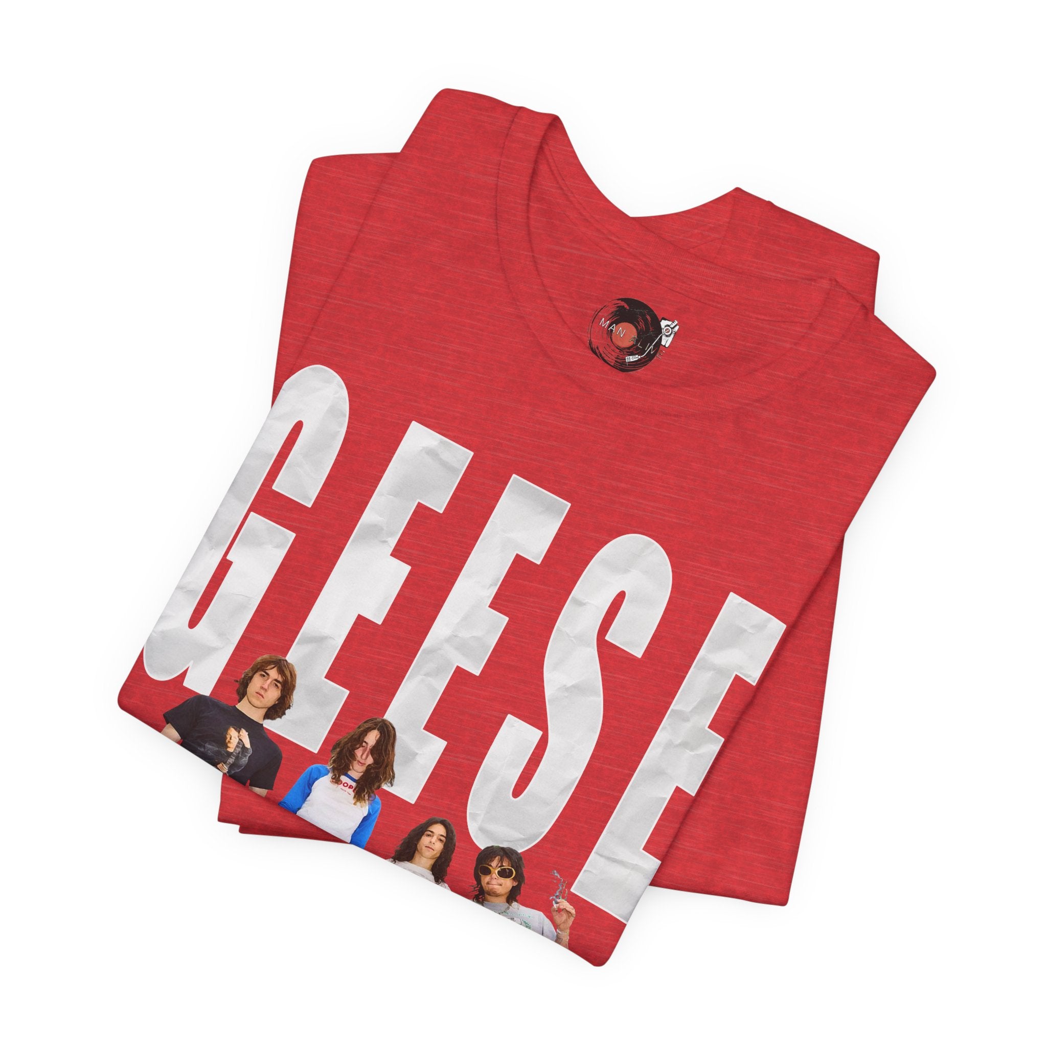 Geese Band Photo T-Shirt | Vintage Rock Tee, Group Photo Graphic