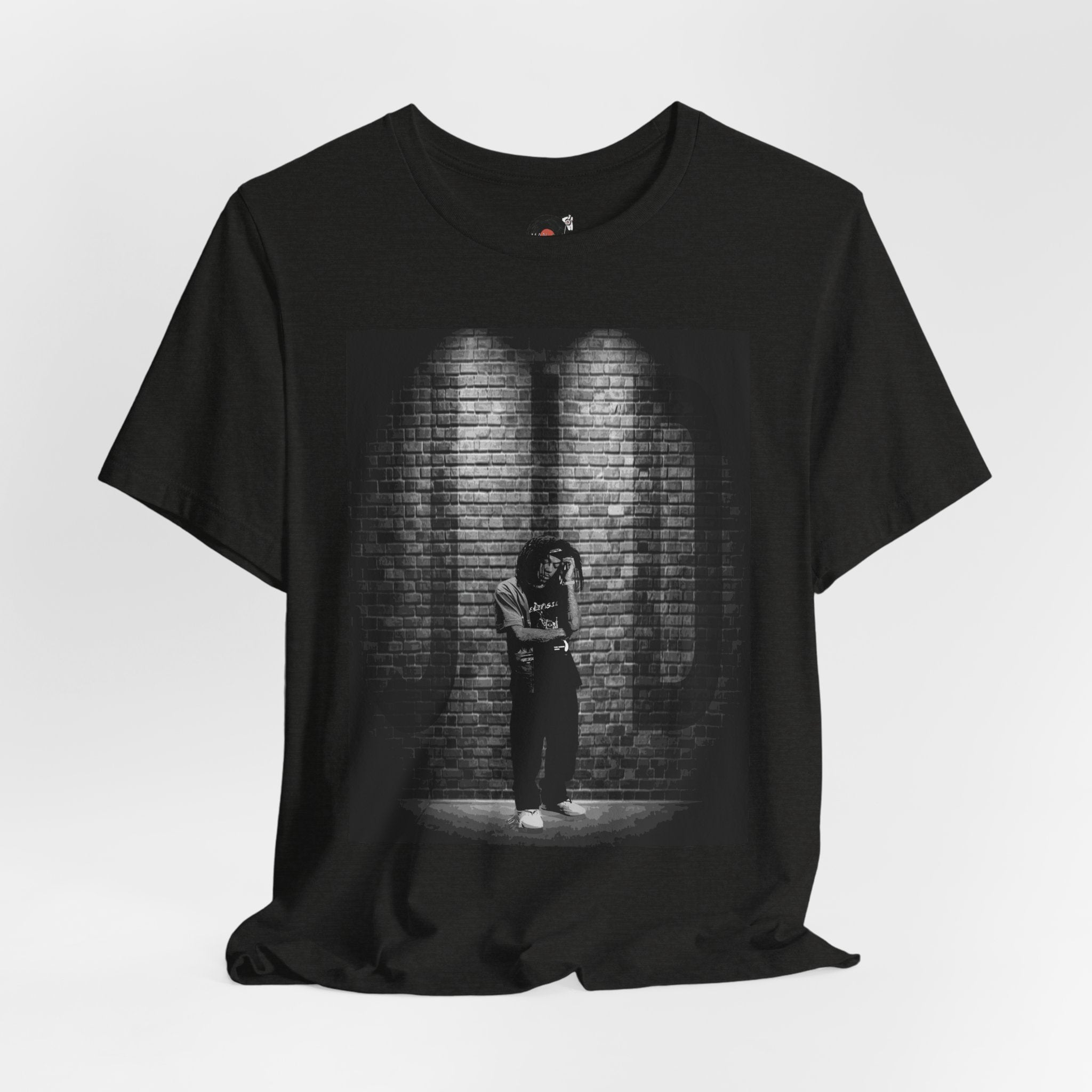 JID Under Spotlight Hip Hop Photo Tee | Noir Brick Wall
