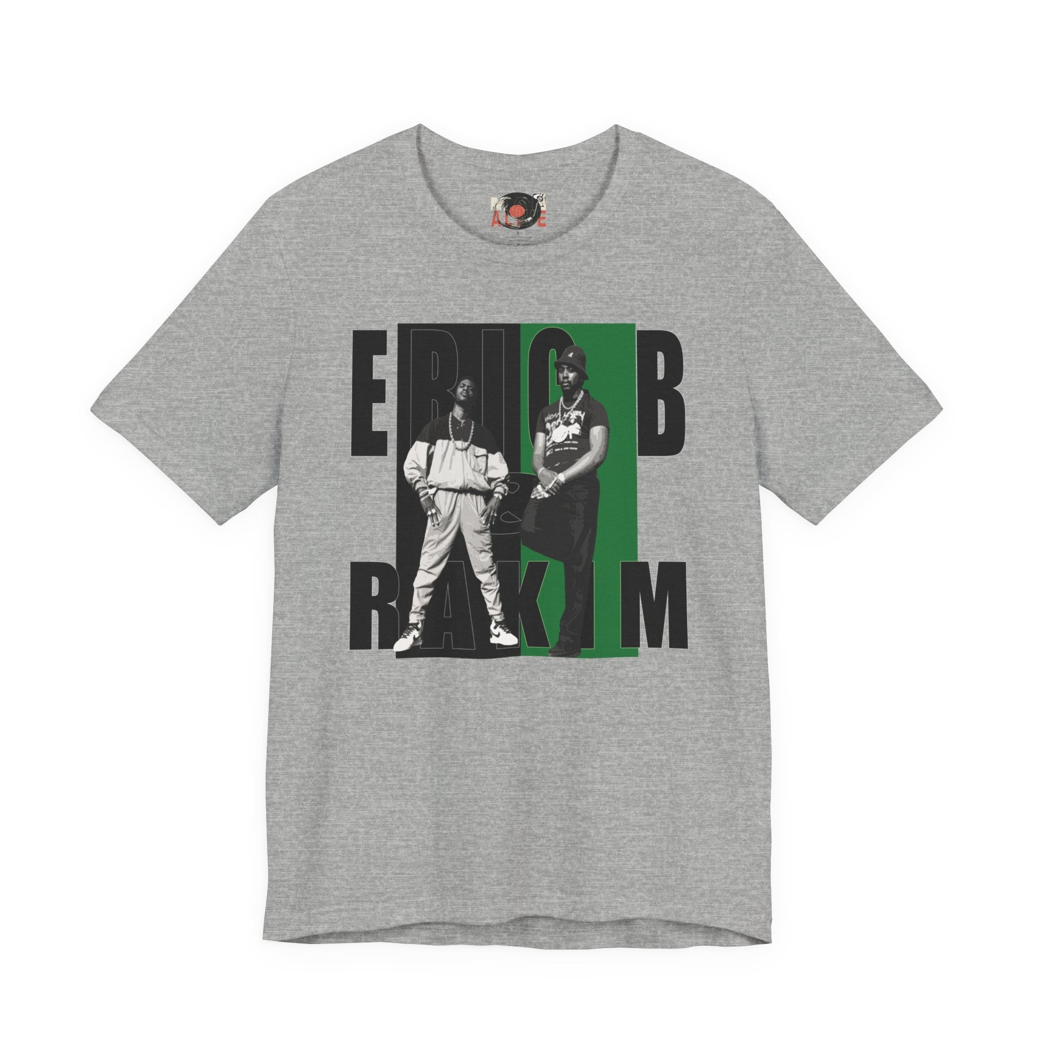 Eric B & Rakim Hip Hop Duo Graphic Tee | Black Green Rap Photo Print