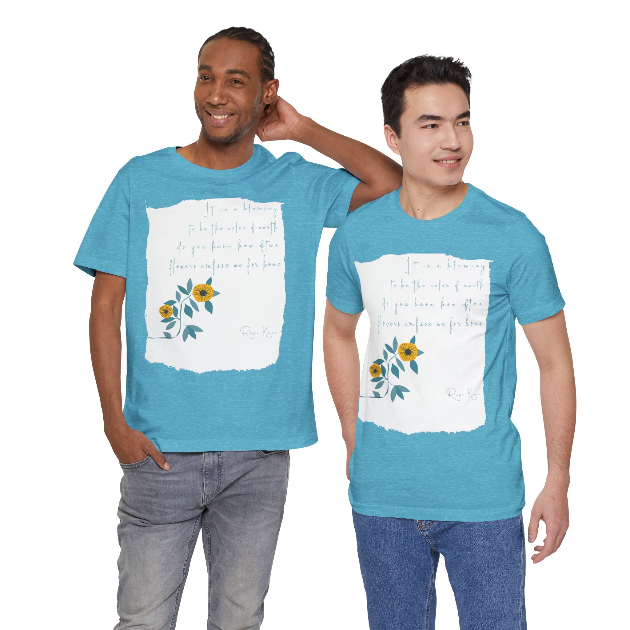 Rupi Kaur Sunflower Floral Quote Tee | Minimal Poetry Tee