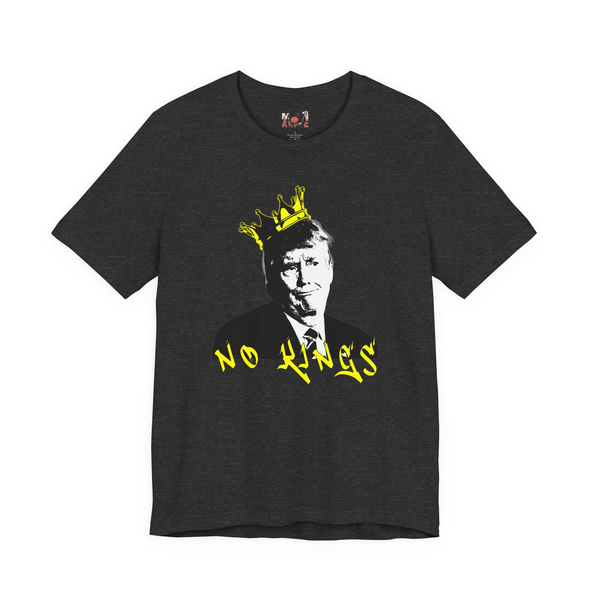 No Kings portrait tee | Graphic Political Satire T-Shirt