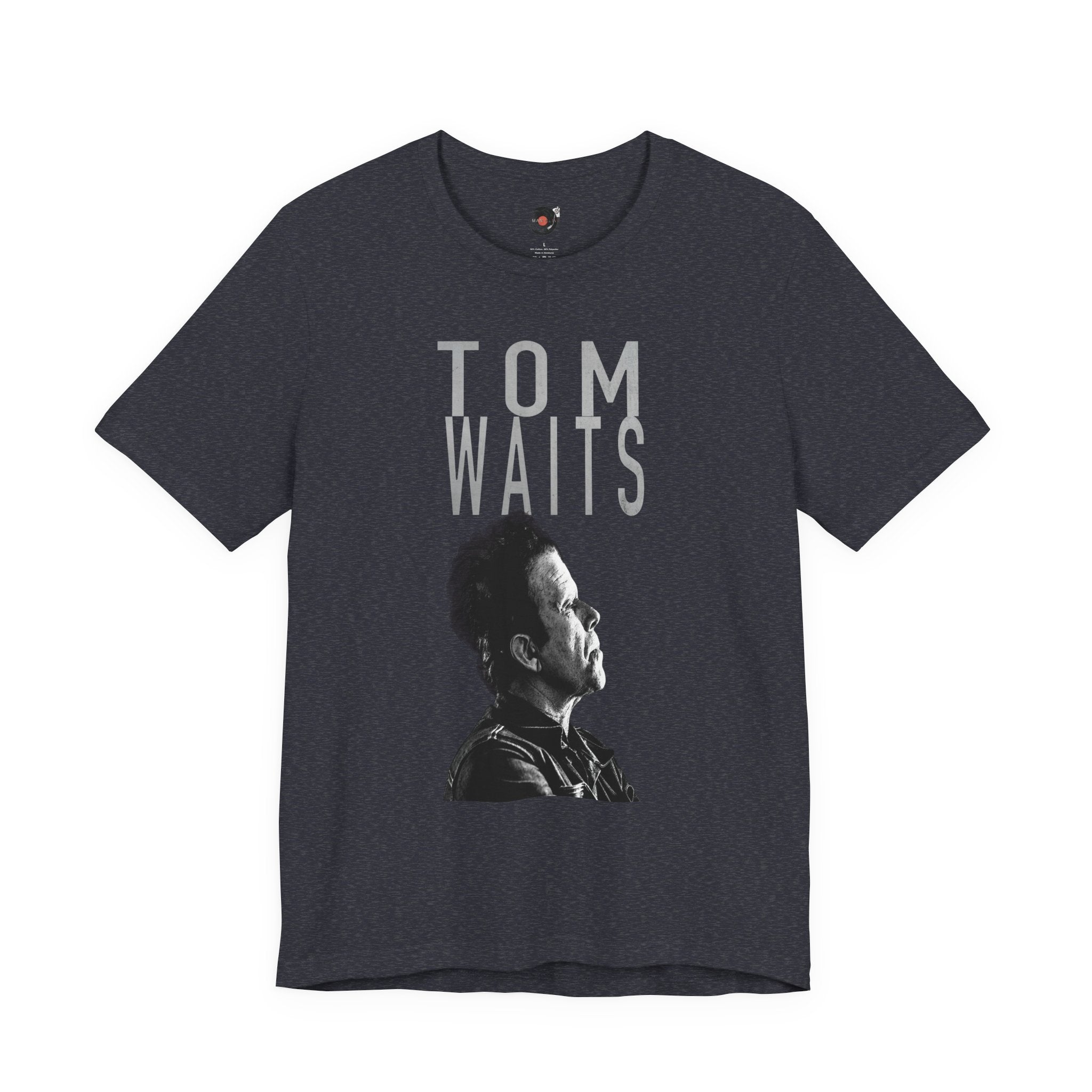 Tom Waits Portrait T-Shirt | Musician Band Tee, Vintage Monochrome