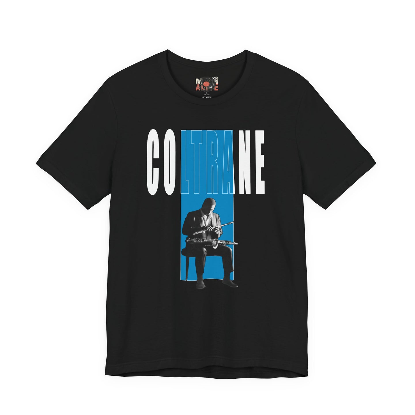 John Coltrane Jazz Music Graphic T-Shirt | Saxophone Portrait Tee