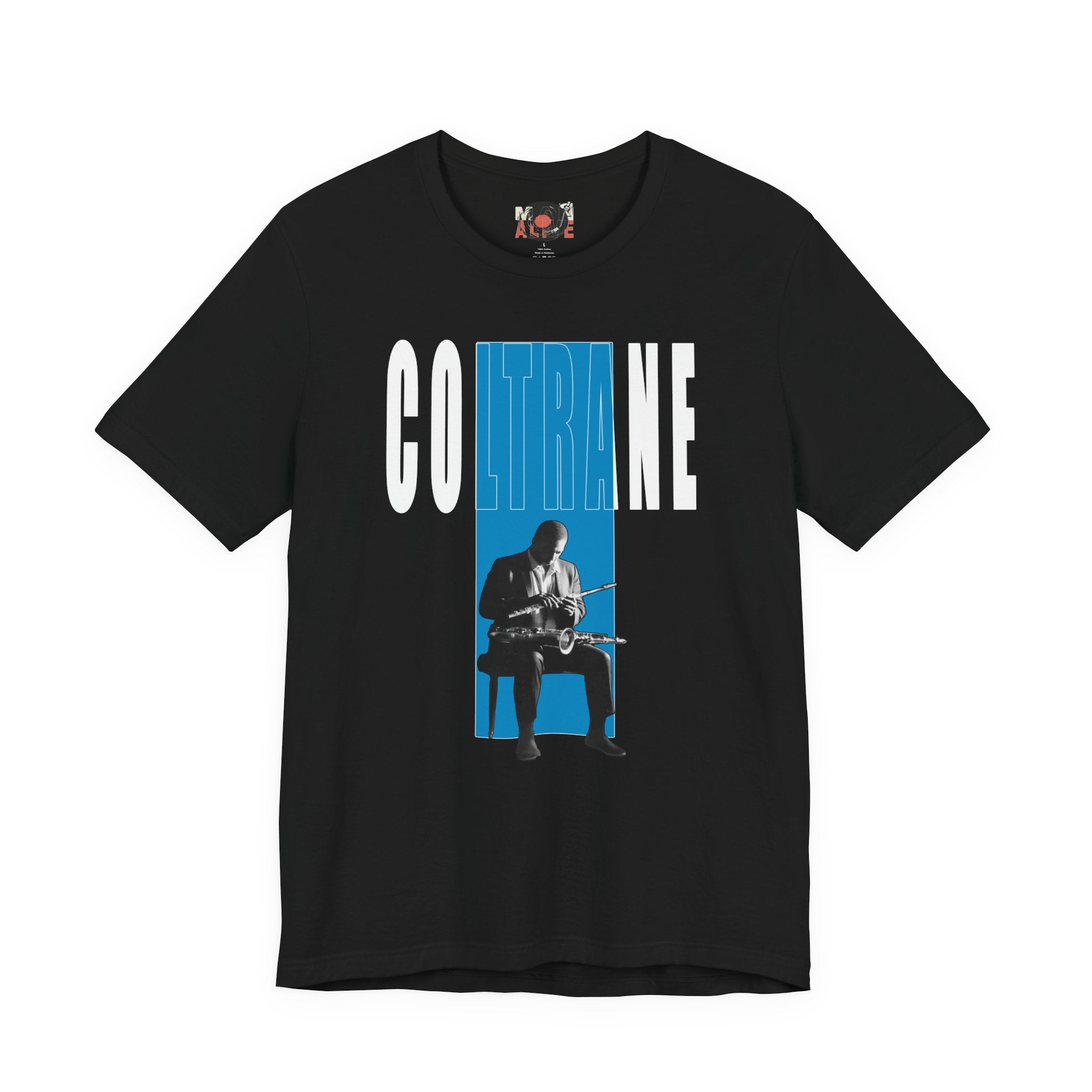 John Coltrane Jazz Music Graphic T-Shirt | Saxophone Portrait Tee
