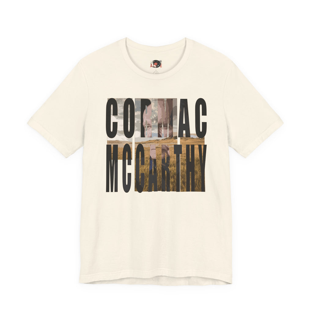 Cormac McCarthy Typography Tee | Western Landscape Text Art