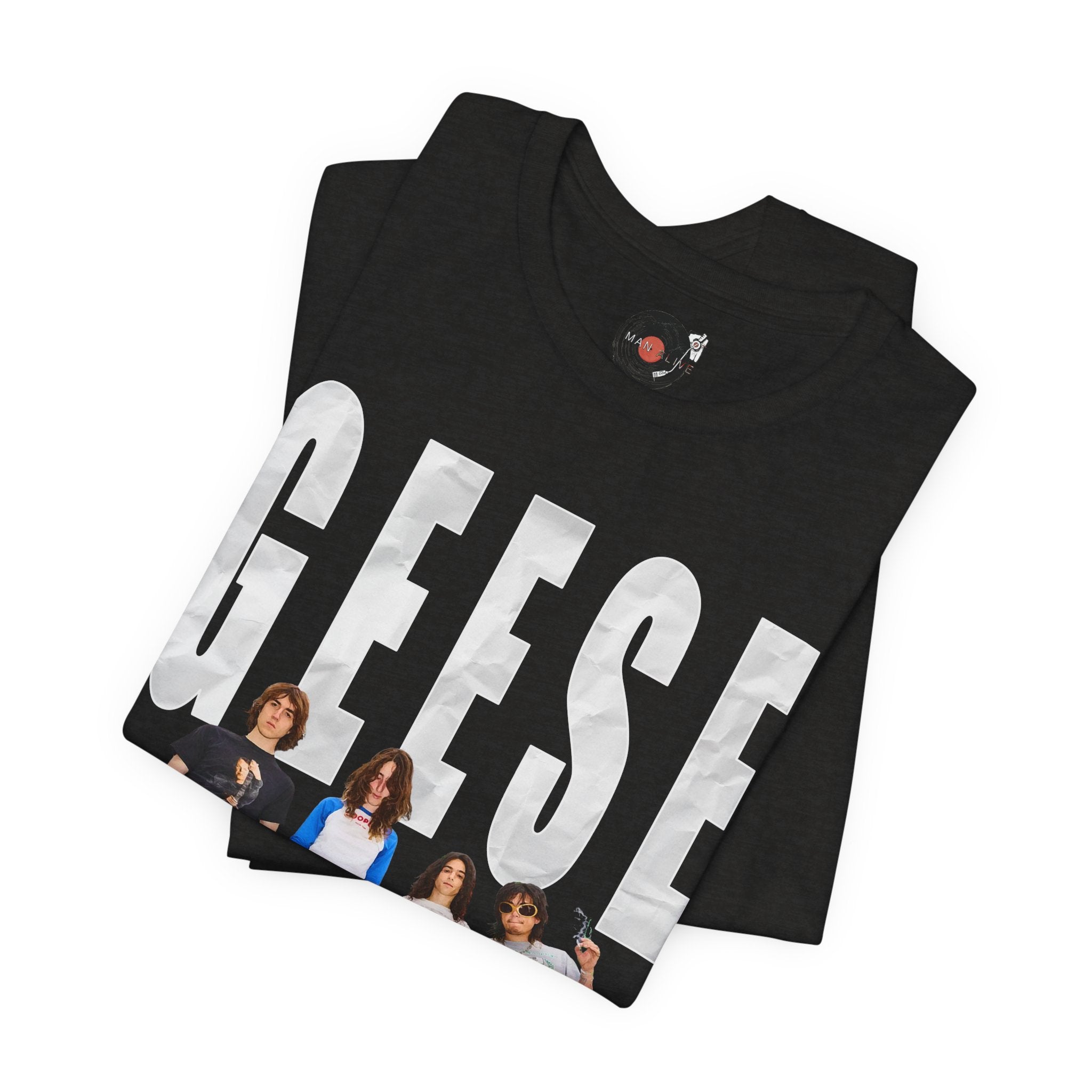 Geese Band Photo T-Shirt | Vintage Rock Tee, Group Photo Graphic