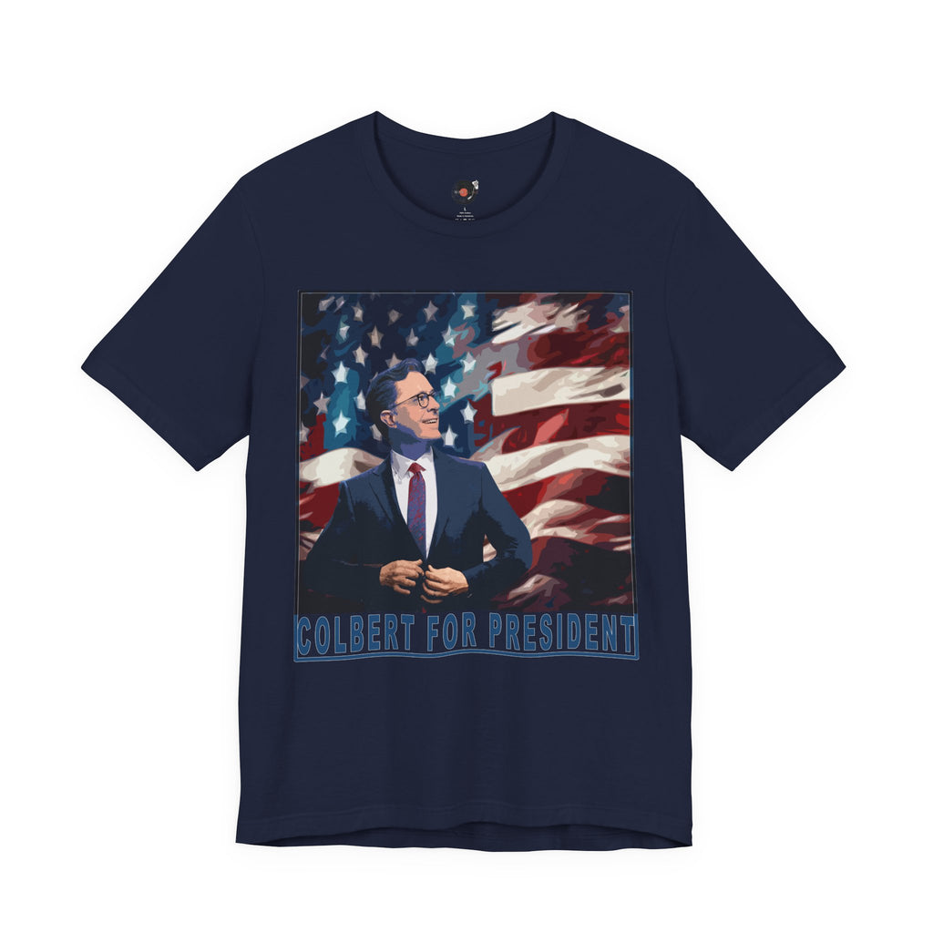 Stephen Colbert For President T-Shirt | Political Satire, American Flag Design