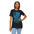 HUM Downward Is Heavenward Abstract Blue Ocean Art T-Shirt | 90s Indie Music Graphic