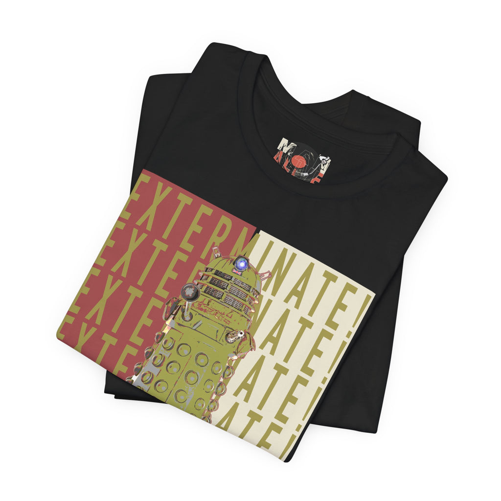 Dalek Exterminate Graphic Tee | Doctor Who Sci-Fi Robot Illustration