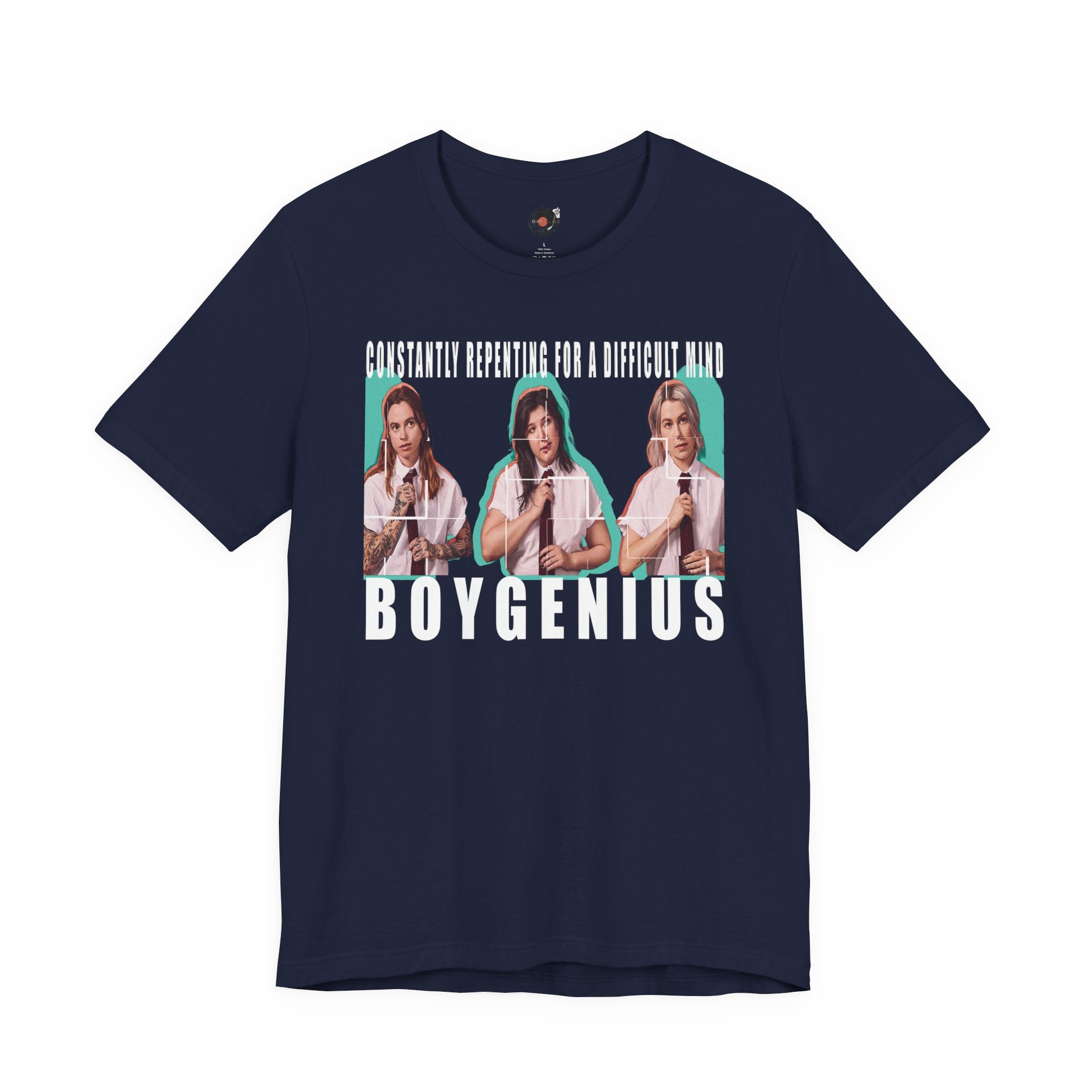 Boygenius band photo Shirt | 'Constantly Repeating' lyric tee