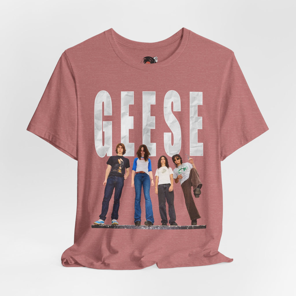 Geese Band Photo T-Shirt | Vintage Rock Tee, Group Photo Graphic