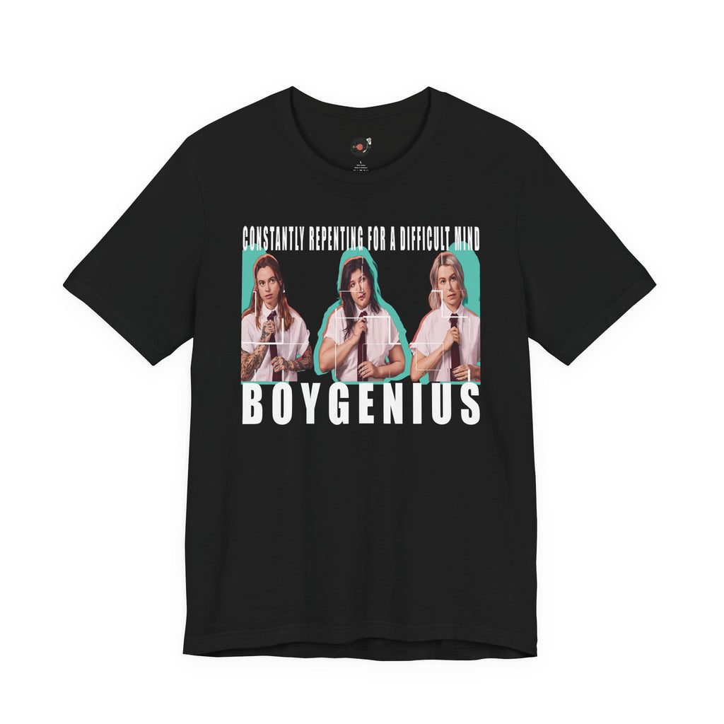 Boygenius band photo Shirt | 'Constantly Repeating' lyric tee