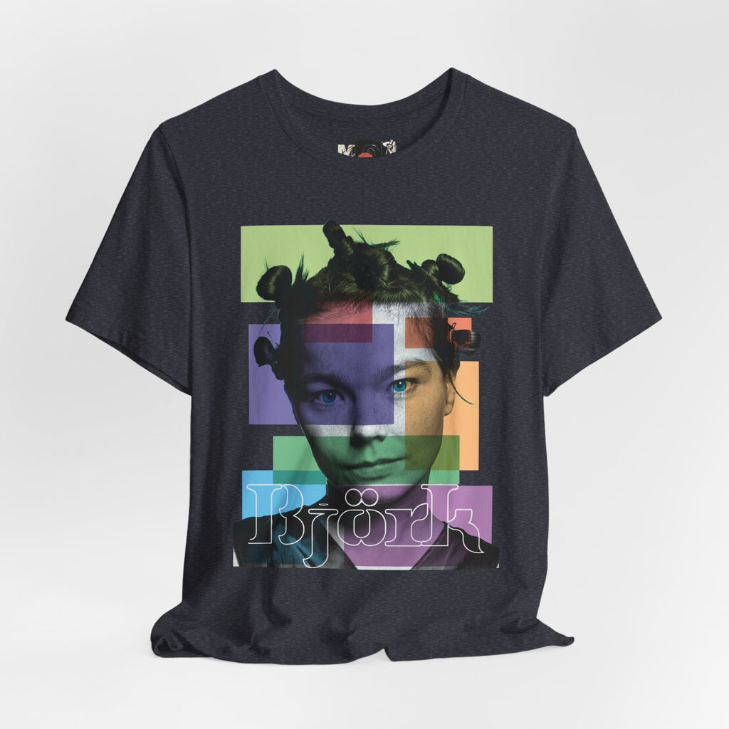 Bjork Portrait Pop Art Tee | Music Face Graphic T-shirt