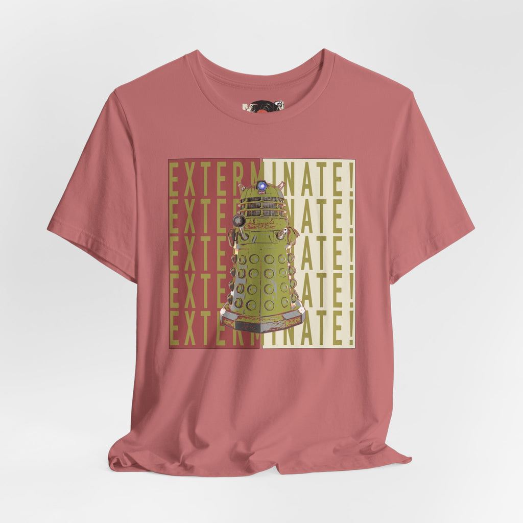 Dalek Exterminate Graphic Tee | Doctor Who Sci-Fi Robot Illustration