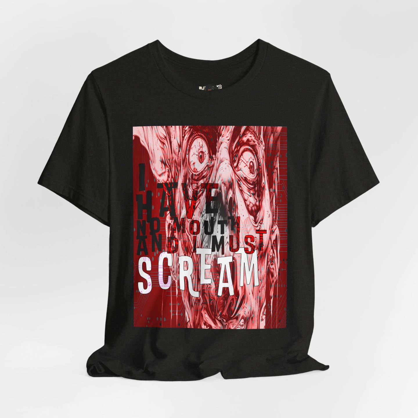 "I Have No Mouth, And I Must Scream" Harlan Ellison Distressed Horror Sci‑Fi T-Shirt