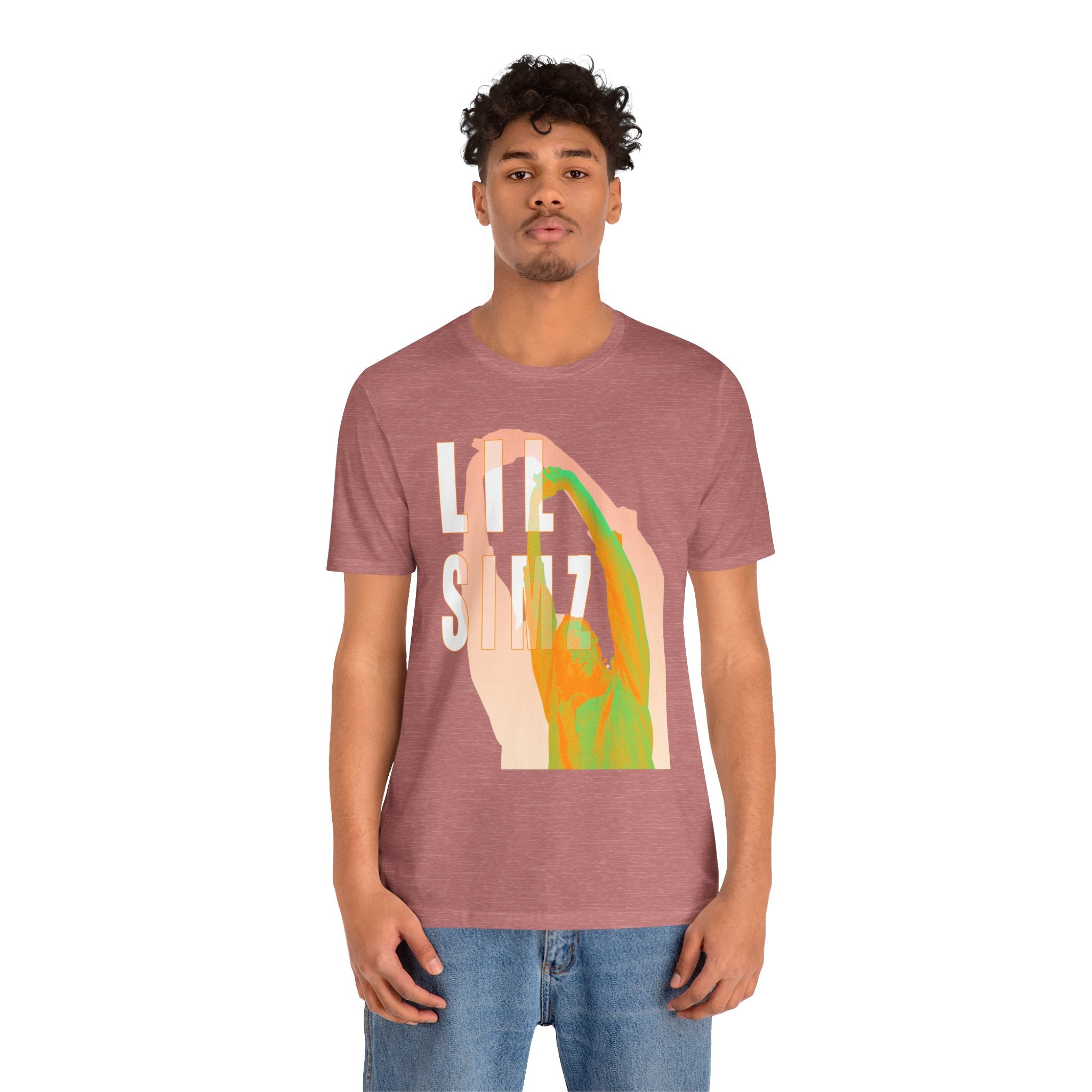 Lil Simz Hands Reaching Colorful Silhouette Tee | Hip Hop Rap Abstract Shirt