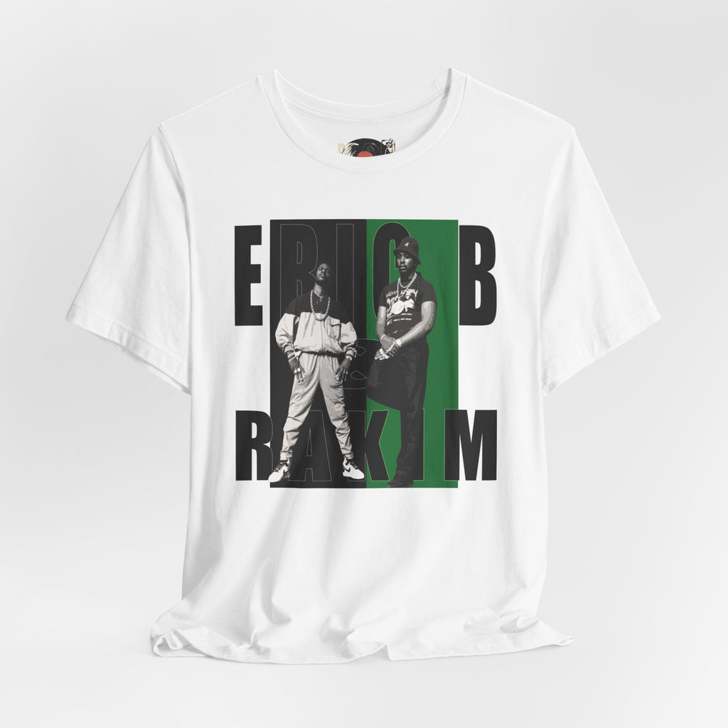 Eric B & Rakim Hip Hop Duo Graphic Tee | Black Green Rap Photo Print