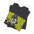 Psycho Norman Bates Portrait Graphic T-Shirt | Alfred Hitchcock Movie Yellow Block Lettering