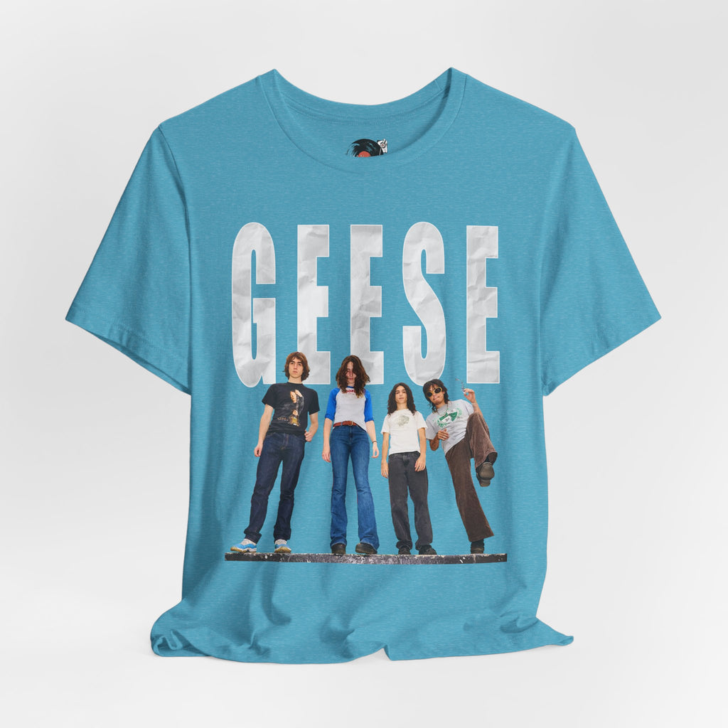 Geese Band Photo T-Shirt | Vintage Rock Tee, Group Photo Graphic
