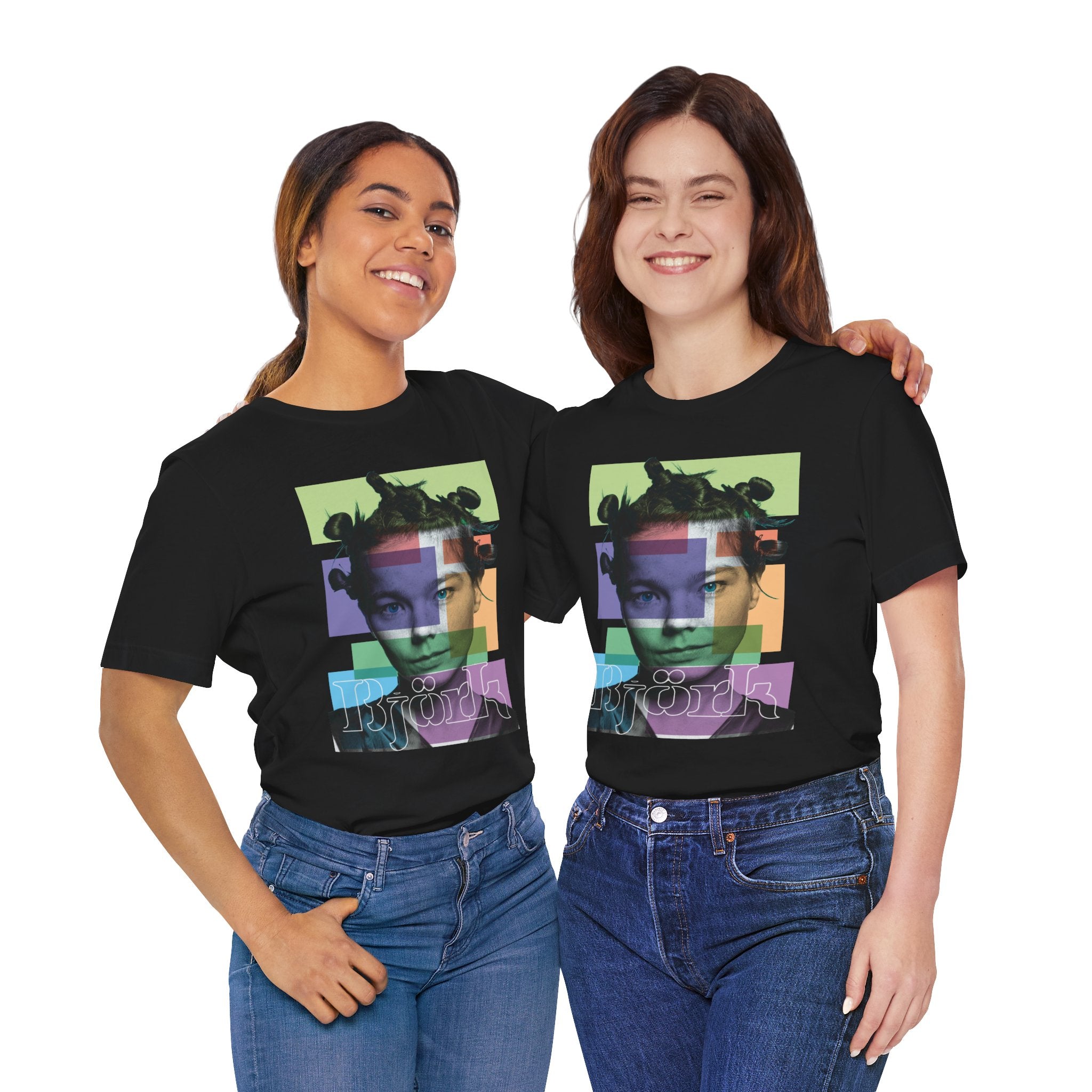 Bjork Portrait Pop Art Tee | Music Face Graphic T-shirt