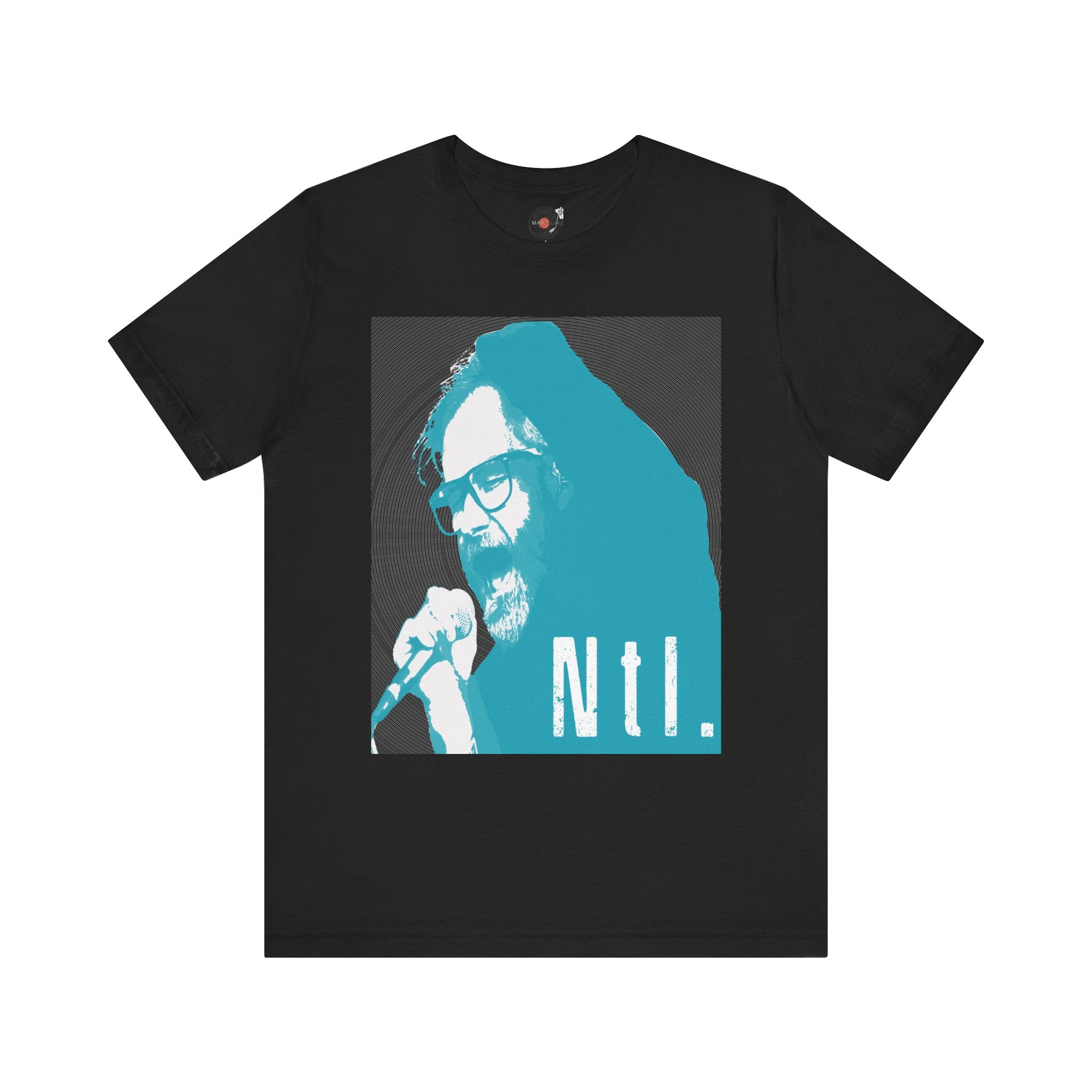 The National Band Matt Berninger Retro Indie Rock Graphic Tee | Blue Halftone