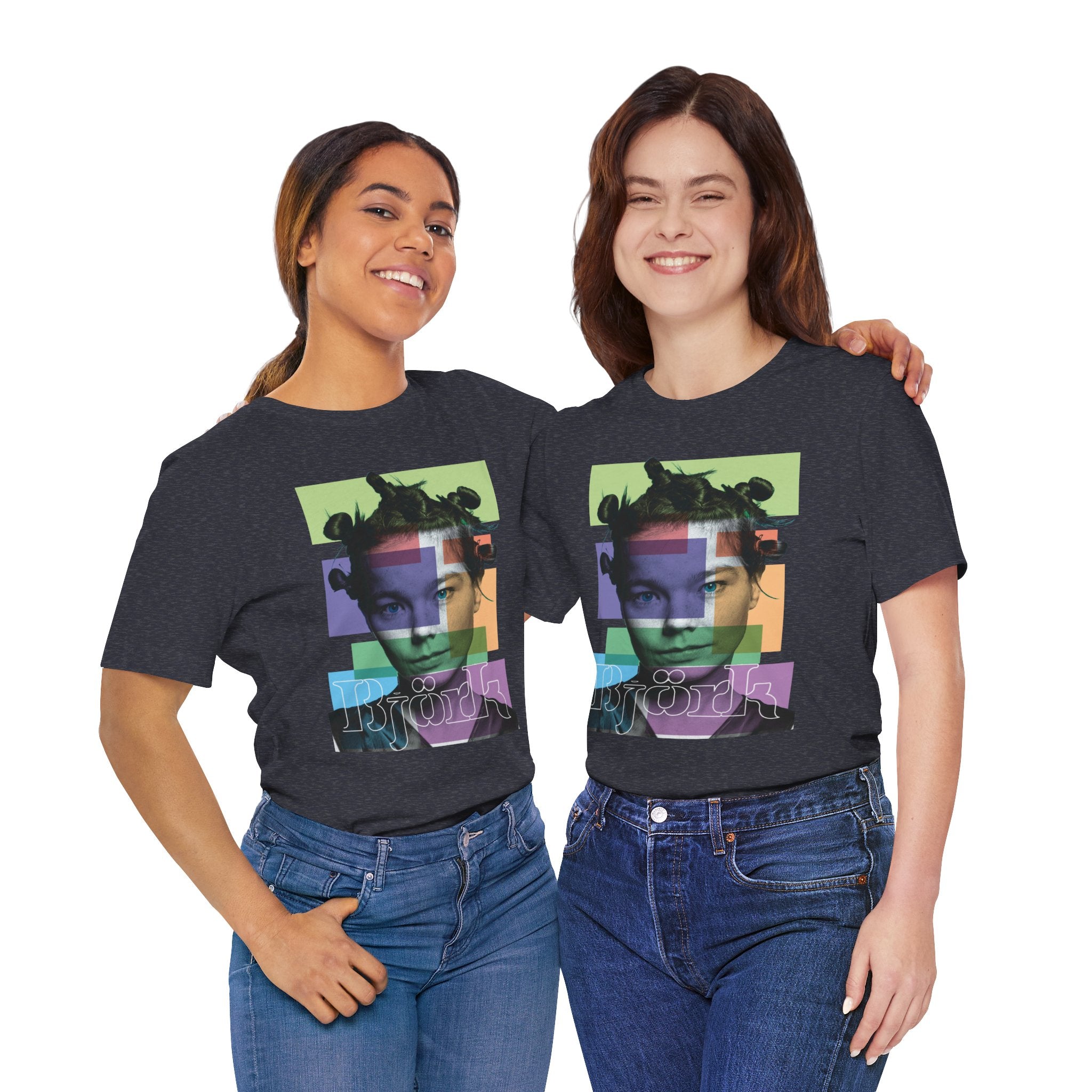 Bjork Portrait Pop Art Tee | Music Face Graphic T-shirt