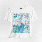 Getting Killed Geese band art T-Shirt | Retro portrait, blue line illustration