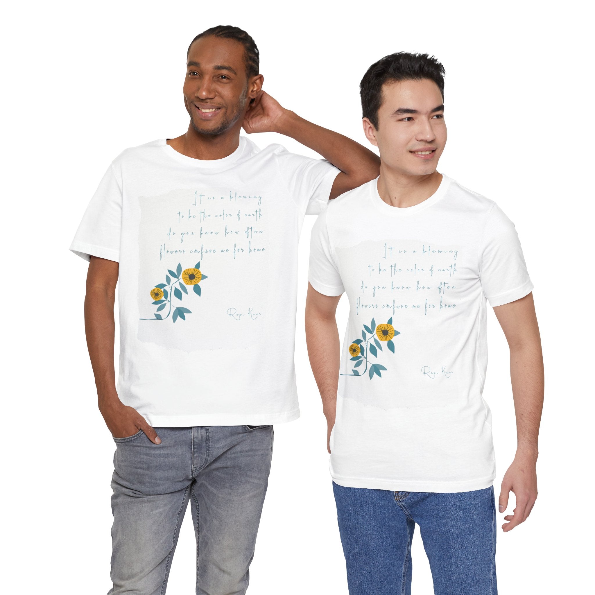 Rupi Kaur Sunflower Floral Quote Tee | Minimal Poetry Tee