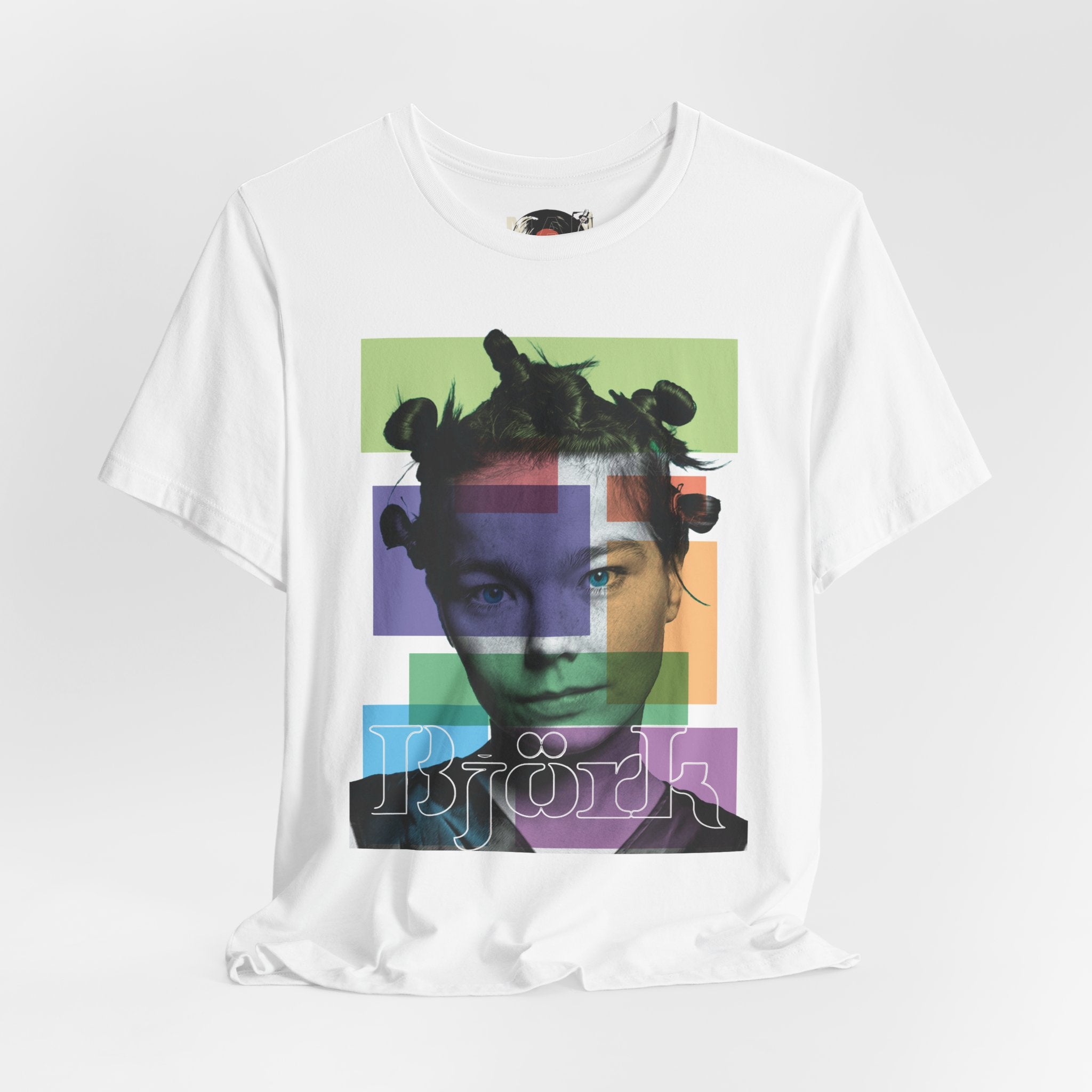 Bjork Portrait Pop Art Tee | Music Face Graphic T-shirt
