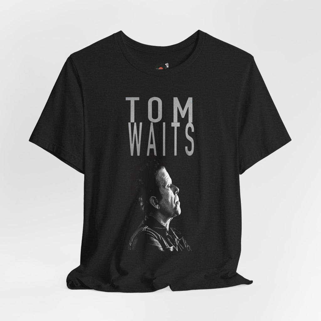 Tom Waits Portrait T-Shirt | Musician Band Tee, Vintage Monochrome