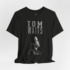 Tom Waits Portrait T-Shirt | Musician Band Tee, Vintage Monochrome