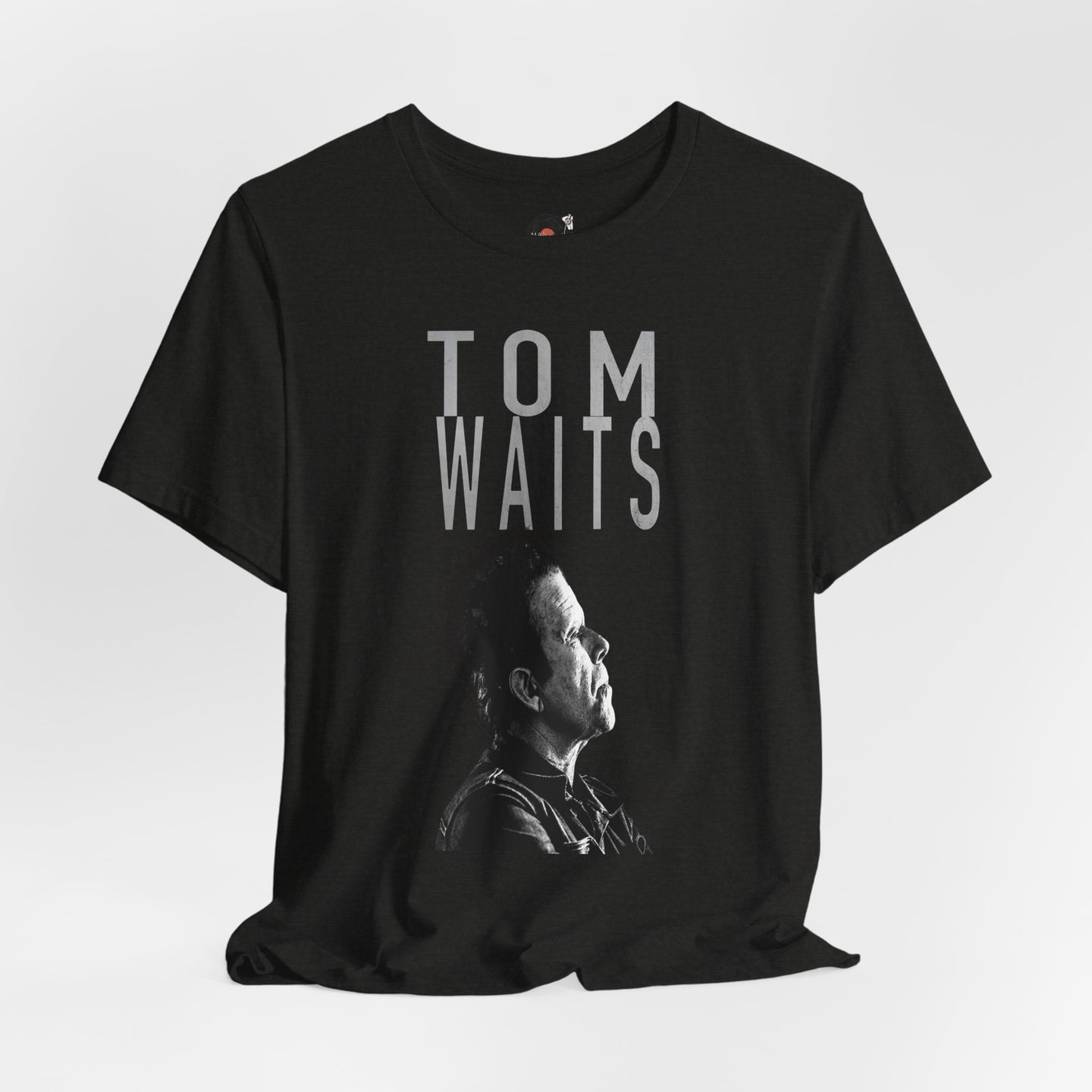 Tom Waits Portrait T-Shirt | Musician Band Tee, Vintage Monochrome
