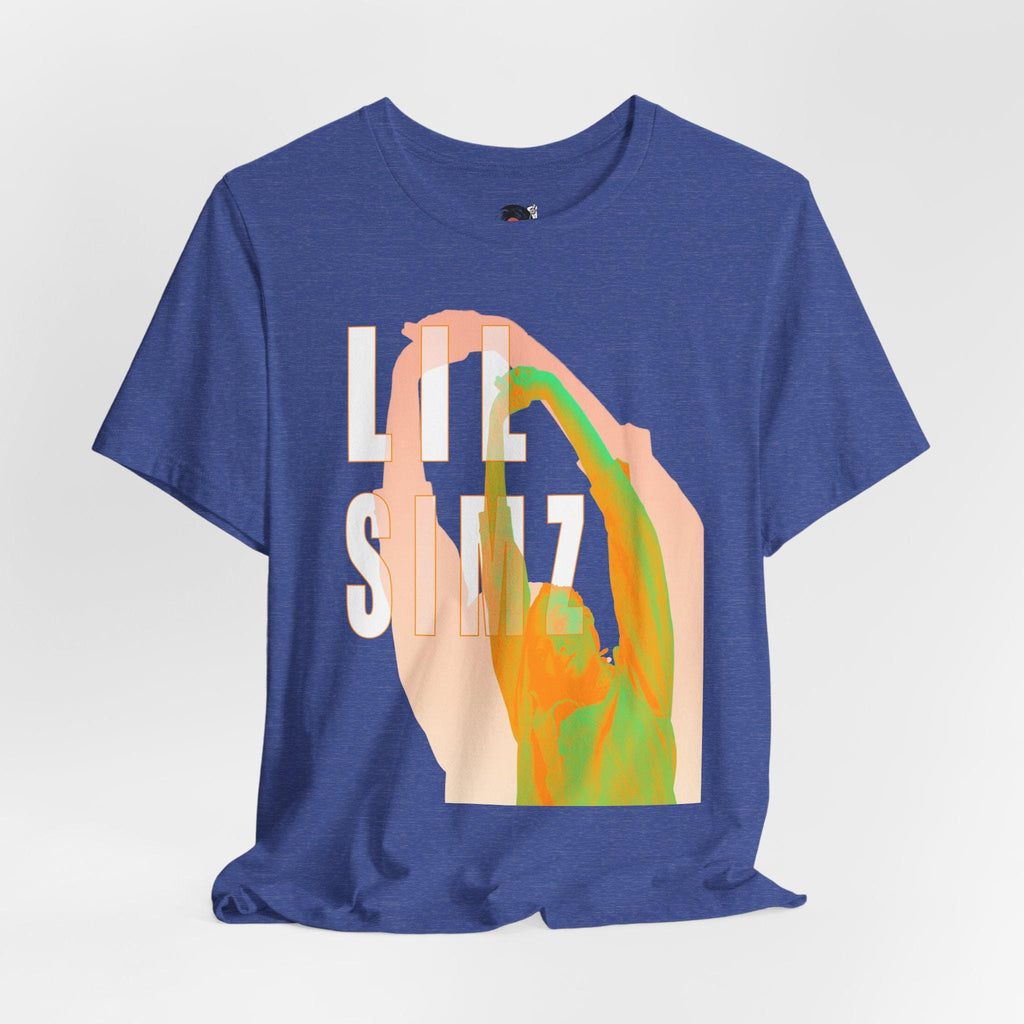 Lil Simz Hands Reaching Colorful Silhouette Tee | Hip Hop Rap Abstract Shirt