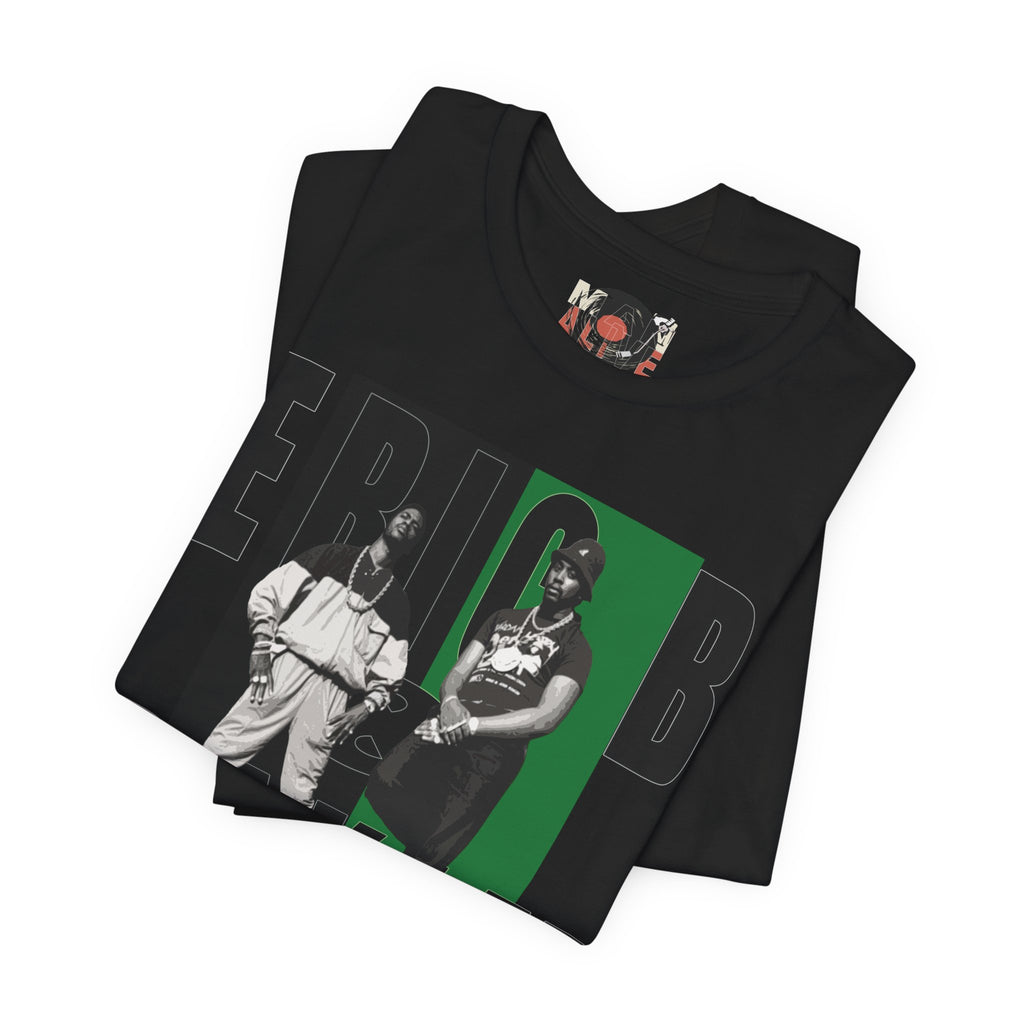 Eric B & Rakim Hip Hop Duo Graphic Tee | Black Green Rap Photo Print