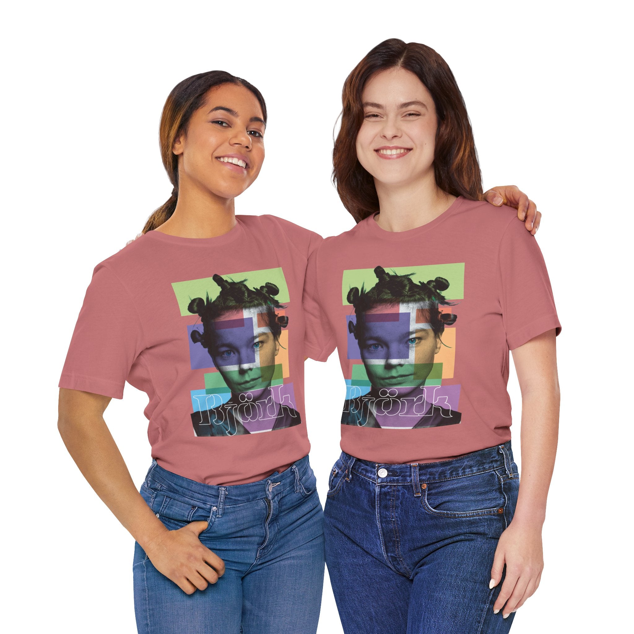 Bjork Portrait Pop Art Tee | Music Face Graphic T-shirt