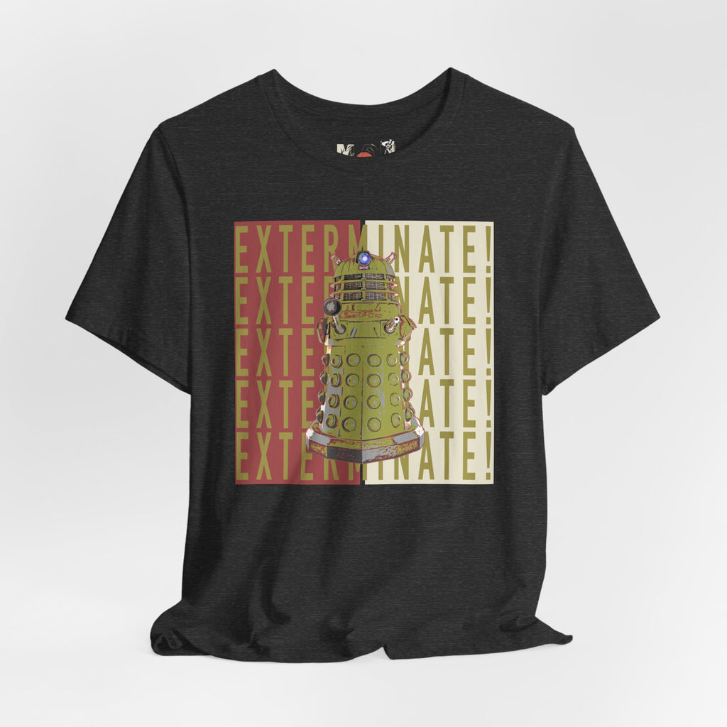 Dalek Exterminate Graphic Tee | Doctor Who Sci-Fi Robot Illustration
