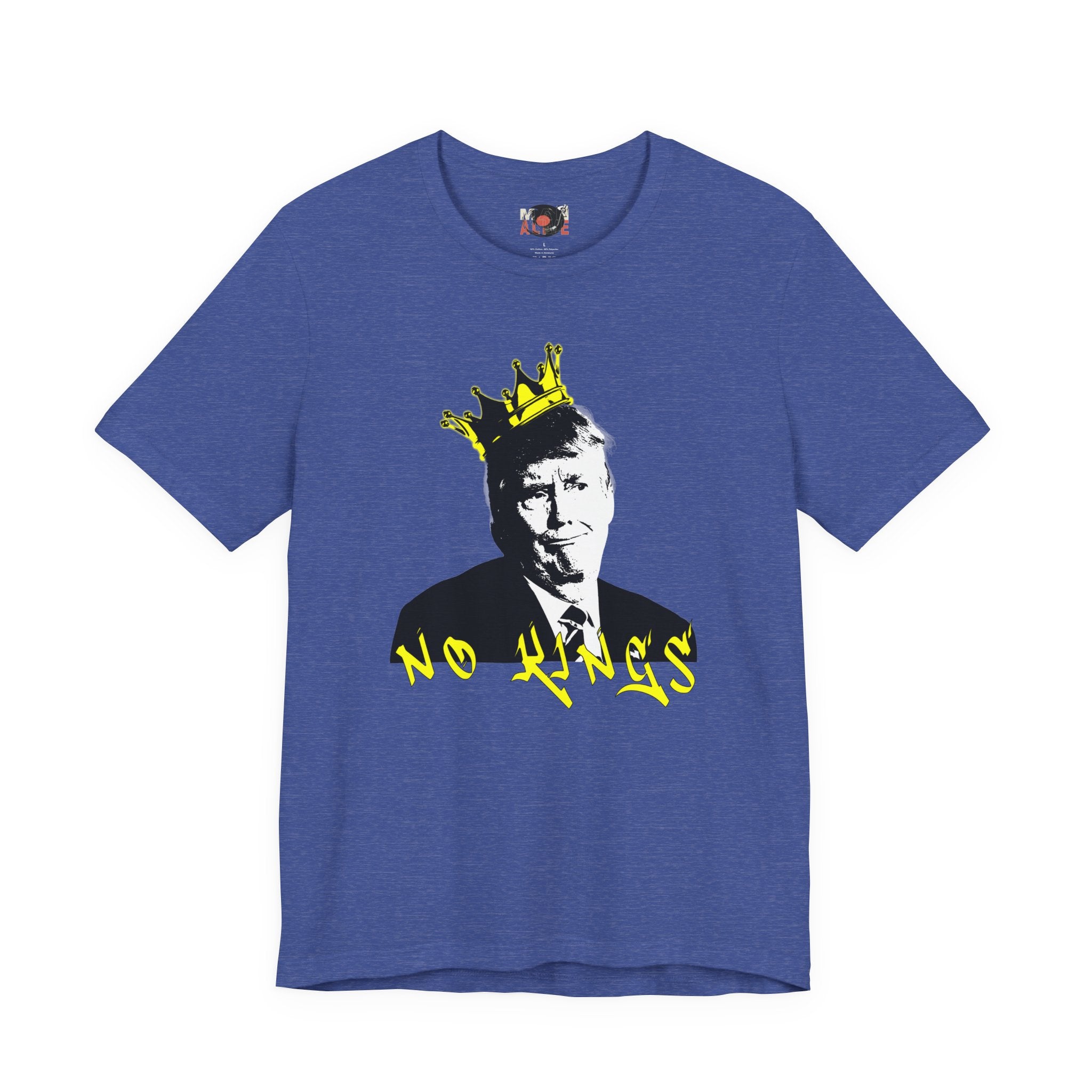 No Kings portrait tee | Graphic Political Satire T-Shirt