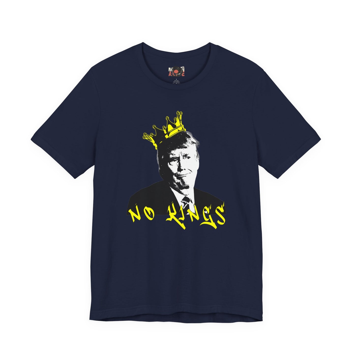 No Kings portrait tee | Graphic Political Satire T-Shirt