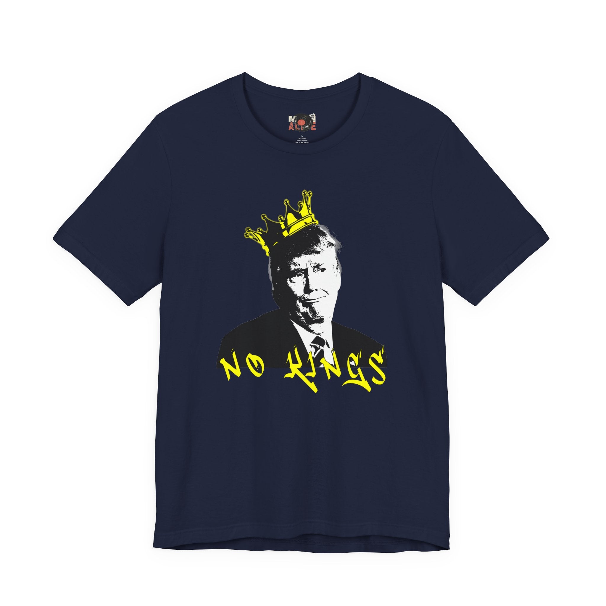 No Kings portrait tee | Graphic Political Satire T-Shirt
