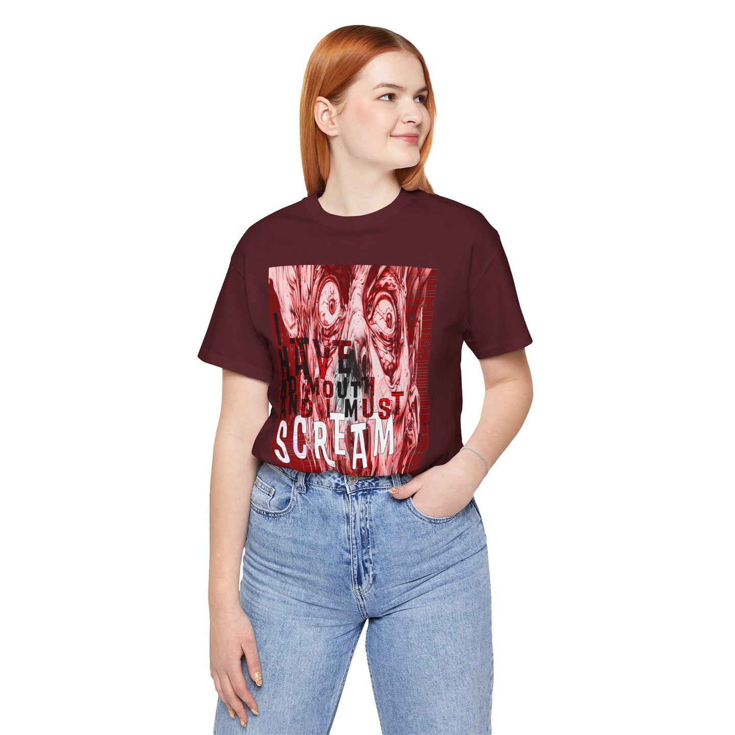 "I Have No Mouth, And I Must Scream" Harlan Ellison Distressed Horror Sci‑Fi T-Shirt