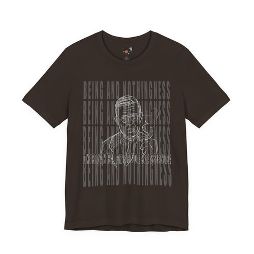 Being and Nothingness graphic Tee | Sartre portrait, existential philosophy text