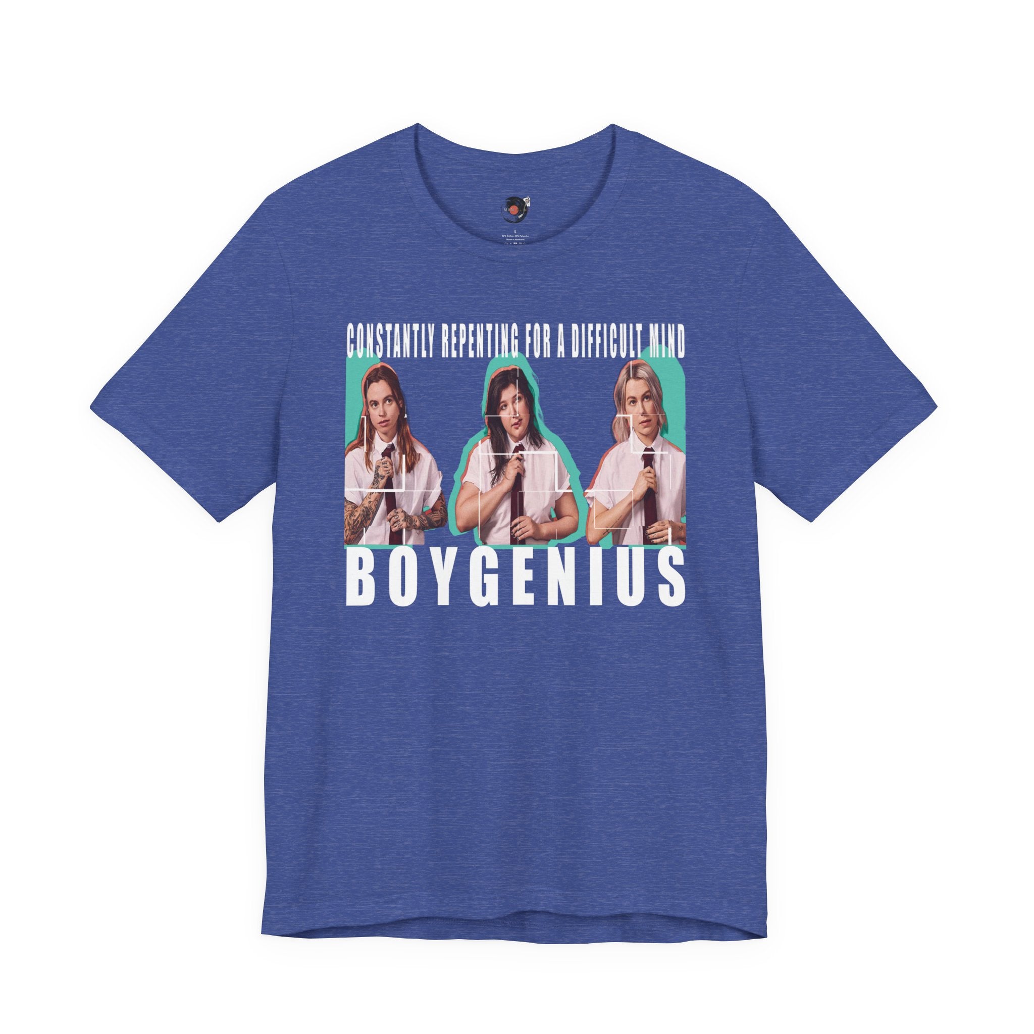Boygenius band photo Shirt | 'Constantly Repeating' lyric tee