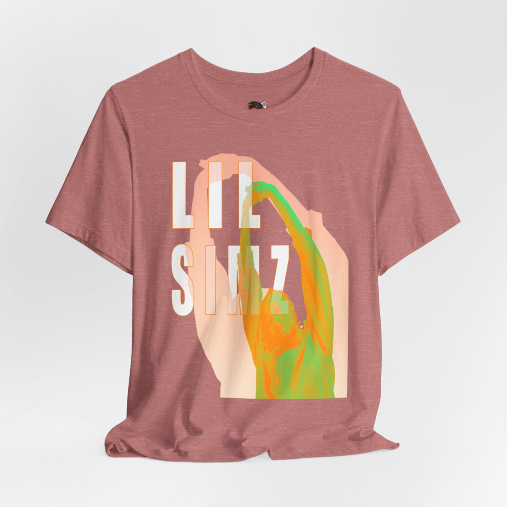 Lil Simz Hands Reaching Colorful Silhouette Tee | Hip Hop Rap Abstract Shirt