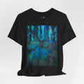 HUM Downward Is Heavenward Abstract Blue Ocean Art T-Shirt | 90s Indie Music Graphic